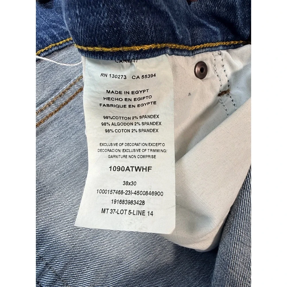 Wrangler Premium Workwear Quality Athletic Fit Mens Blue Denim Jeans 38x30
